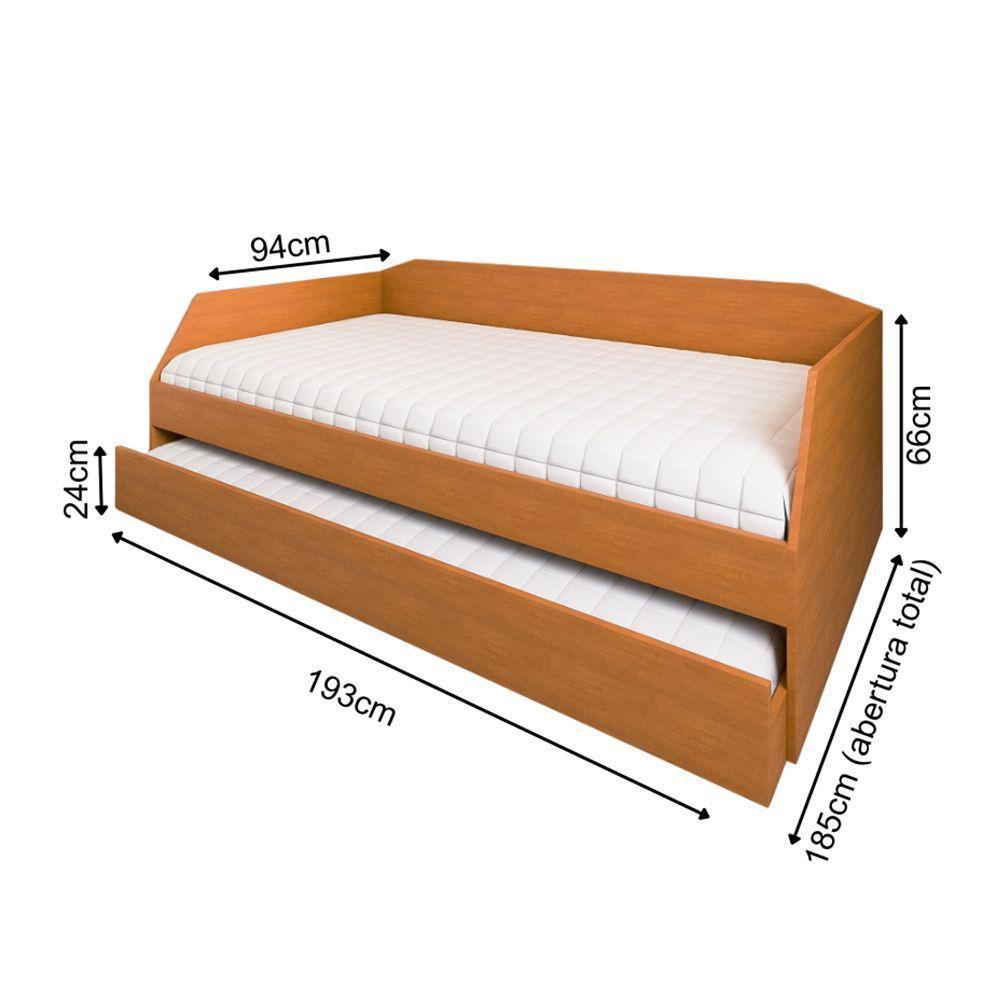 Sofá Cama Solteiro Duo Com Cama Auxiliar Em Mdf Reforçado 15mm Nature - 3