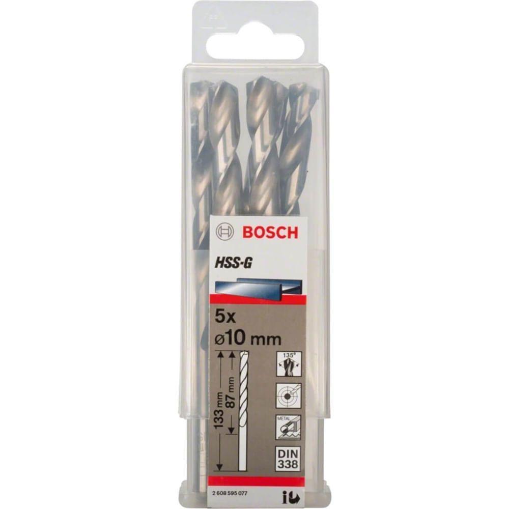 Conjunto De Brocas Para Metal Aço Rápido Hss-g 10,0mm 5 Peças - 2608595077 - Bosch - 3