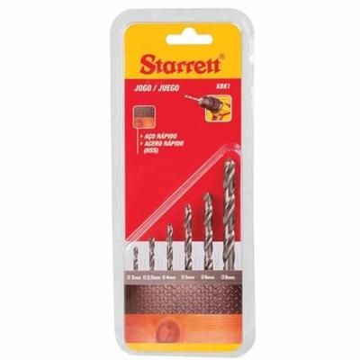 Jogo De Brocas De Aço Rápido Para Metal Com 6 Peças - Kbk1 - Starrett