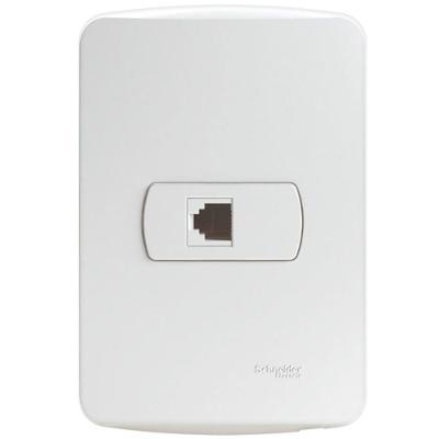 Conjunto Tomada Rj11 2 Fios Branco Miluz - S3b64900 - Schneider Conj.tomada Rj11 (2fios) Pl-br S3b64900-miluz