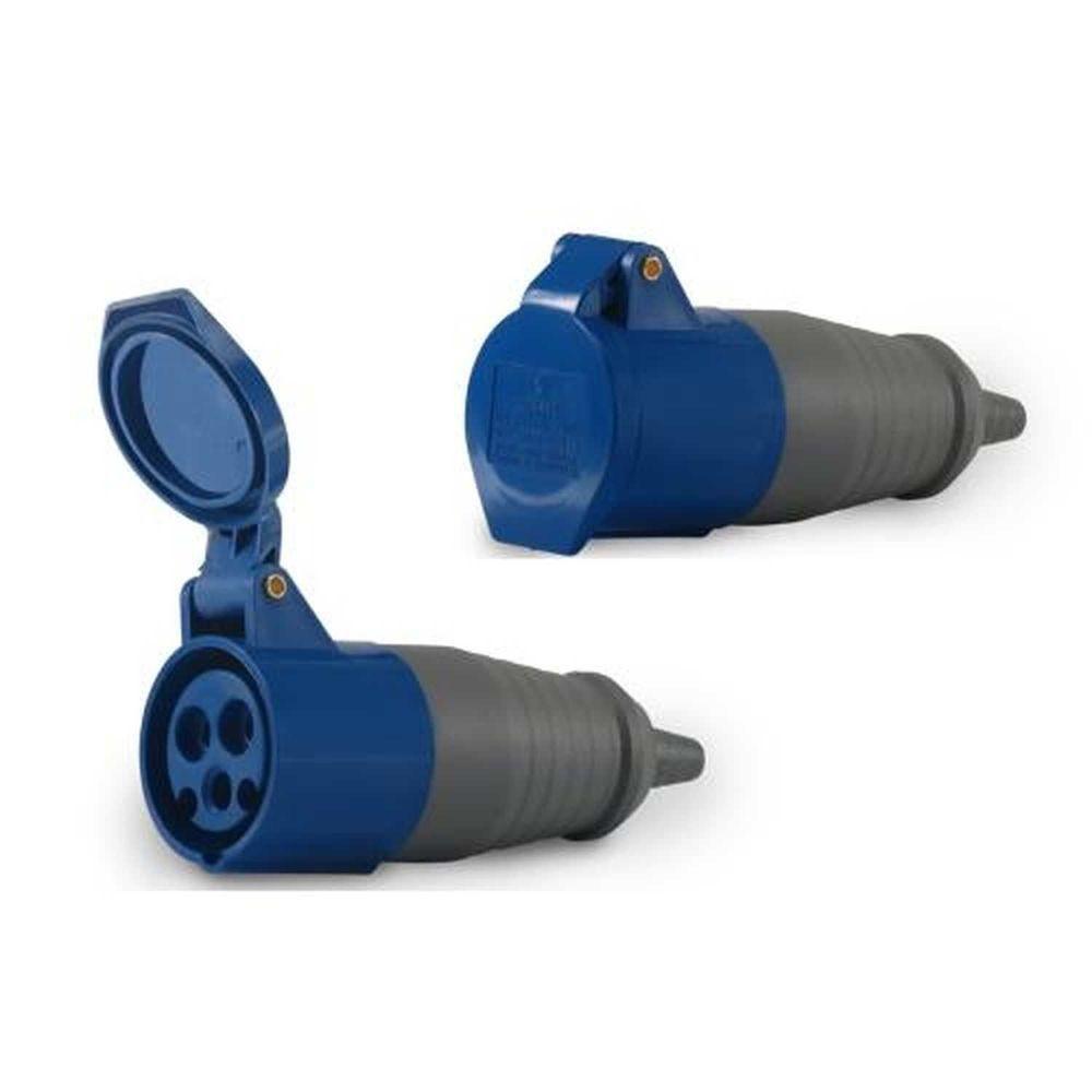 Acoplador Industrial 16a 2p+t 220v-240v - Soprano - Nylon 6.6 - Latão - Nbr Iec 60309-1 E 60309-2 - 1