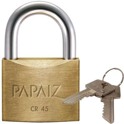 Cadeado Com Mesmo Segredo Cr45 Com 2 Chaves - 0100450cx02 - Papaiz Cadeado Mesmo Segredo Cr45mm Papaiz 0100450cx02
