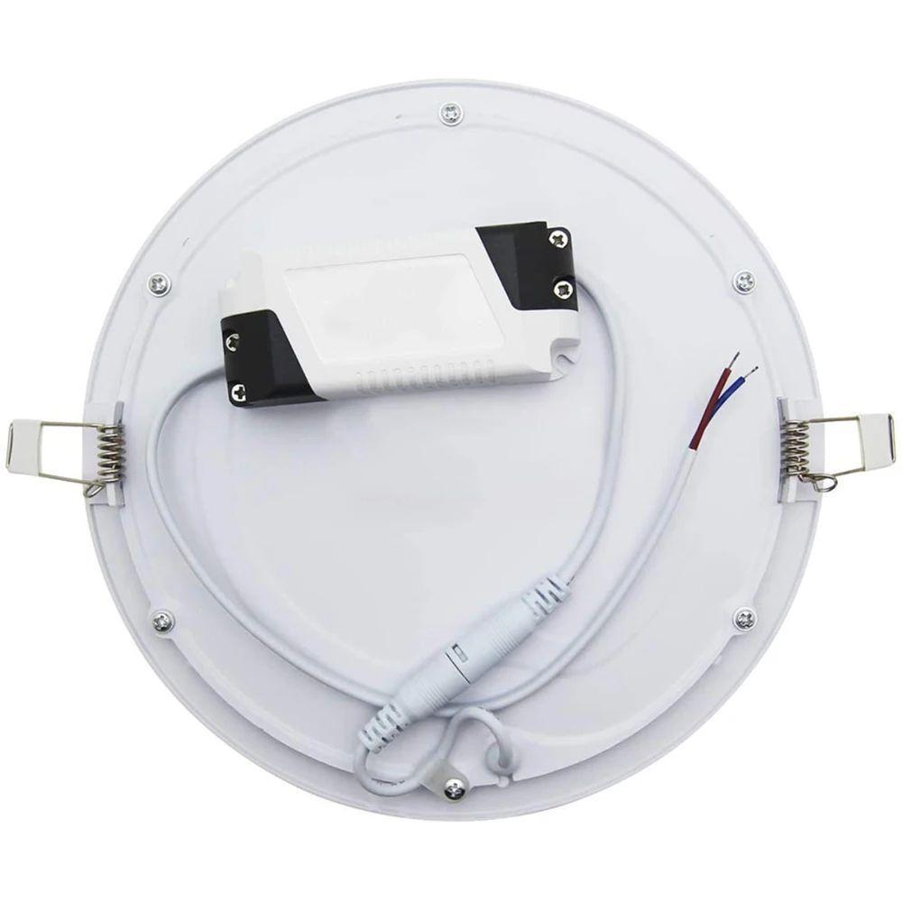 Kit 3 Painel De Led Redondo Embutir 12w Bivolt Taschibra 6500k Frio - 8