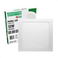Kit 3 Painel De Led Quadrado Embutir 12w Bivolt Taschibra 6500k Frio - 3