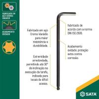 Chave Hexagonal Longa De 4mm - St84502l - Sata Chave Hexagonal Longa 4mm Sata St84502l - Sata - 3