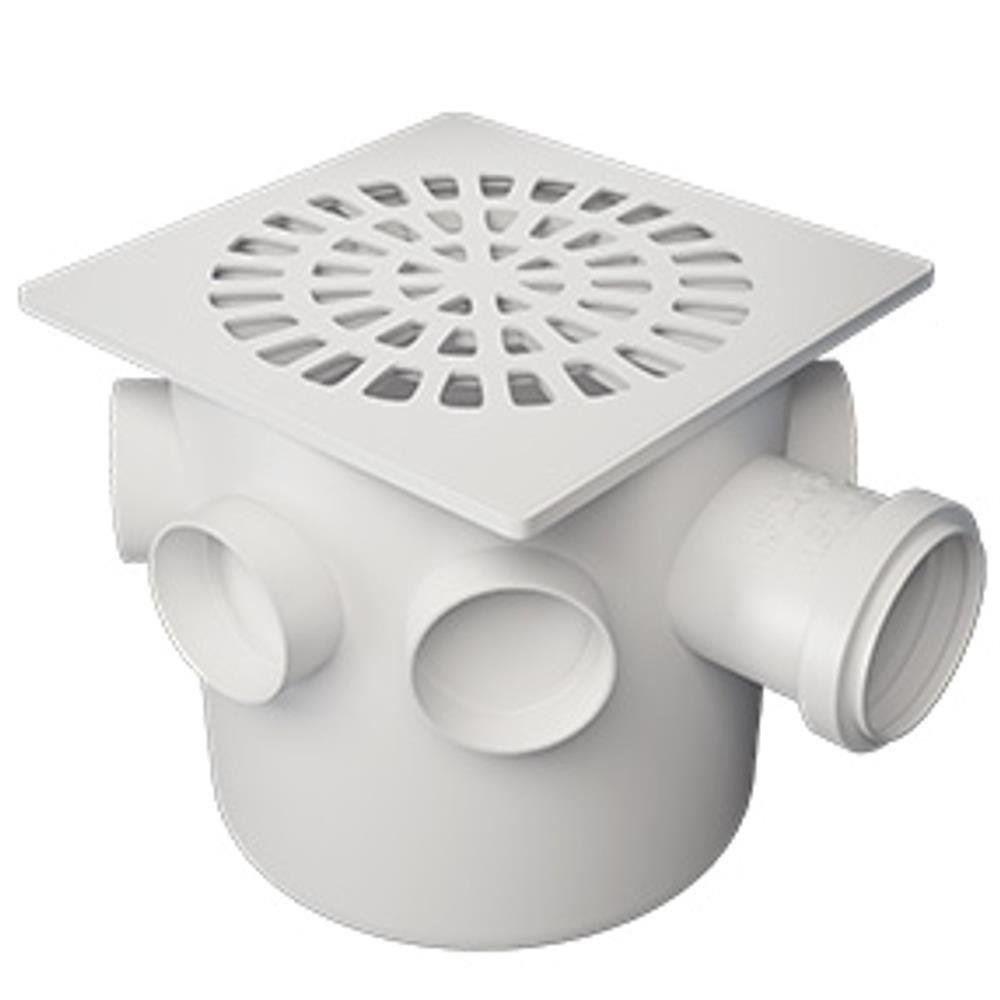 Caixa Sifonada 150x150x50 Branca Quadrada - 11071511 - Fortlev Caixa Sifonada 150x150x50 Quadrada Branco - 1