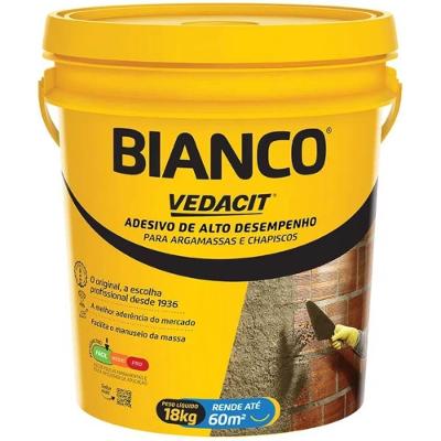 Adesivo Para Argamassa E Chapisco Bianco 18 Kilos - 112395 - Vedacit Adesivo 18kg Chapisco Bianco