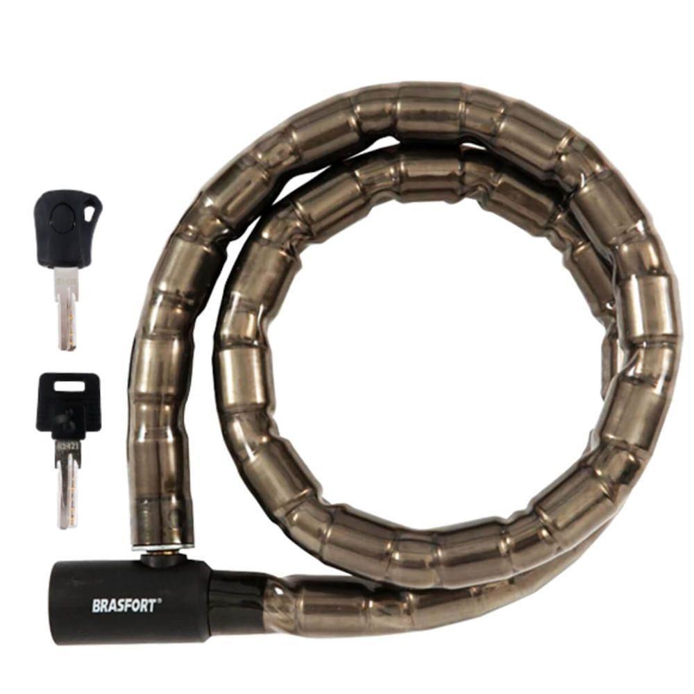 Cadeado Para Moto Com Chave 22mm X 1,20 Metros - 7013 - Brasfort - 1