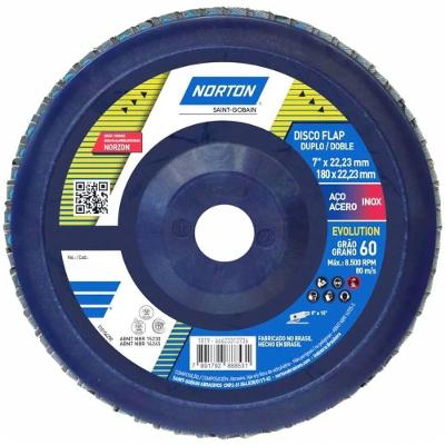 Disco Flap Evolution R822 Grão 60 180x22,23mm - 66623313736 - Norton