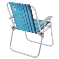 Cadeira De Praia Samoa Alta Em Alumínio Com Assento Azul - 92900002 - Tramontina - 2