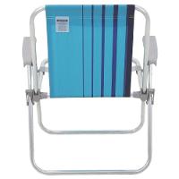 Cadeira De Praia Samoa Alta Em Alumínio Com Assento Azul - 92900002 - Tramontina - 3