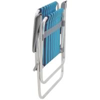 Cadeira De Praia Samoa Alta Em Alumínio Com Assento Azul - 92900002 - Tramontina - 4