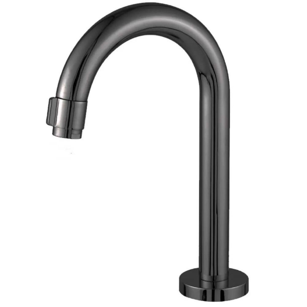 Torneira De Mesa Baixa Tubo Redondo 23mm Modelo J Preto Fosco 1243 - 772199 - Stoc - 1