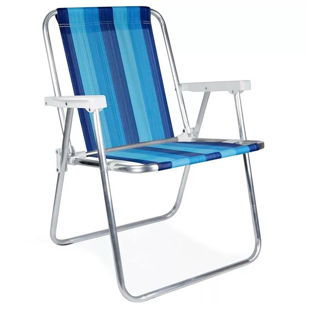 Cadeira De Praia Alta Alumínio Sortida - 2101 - Mor - 1