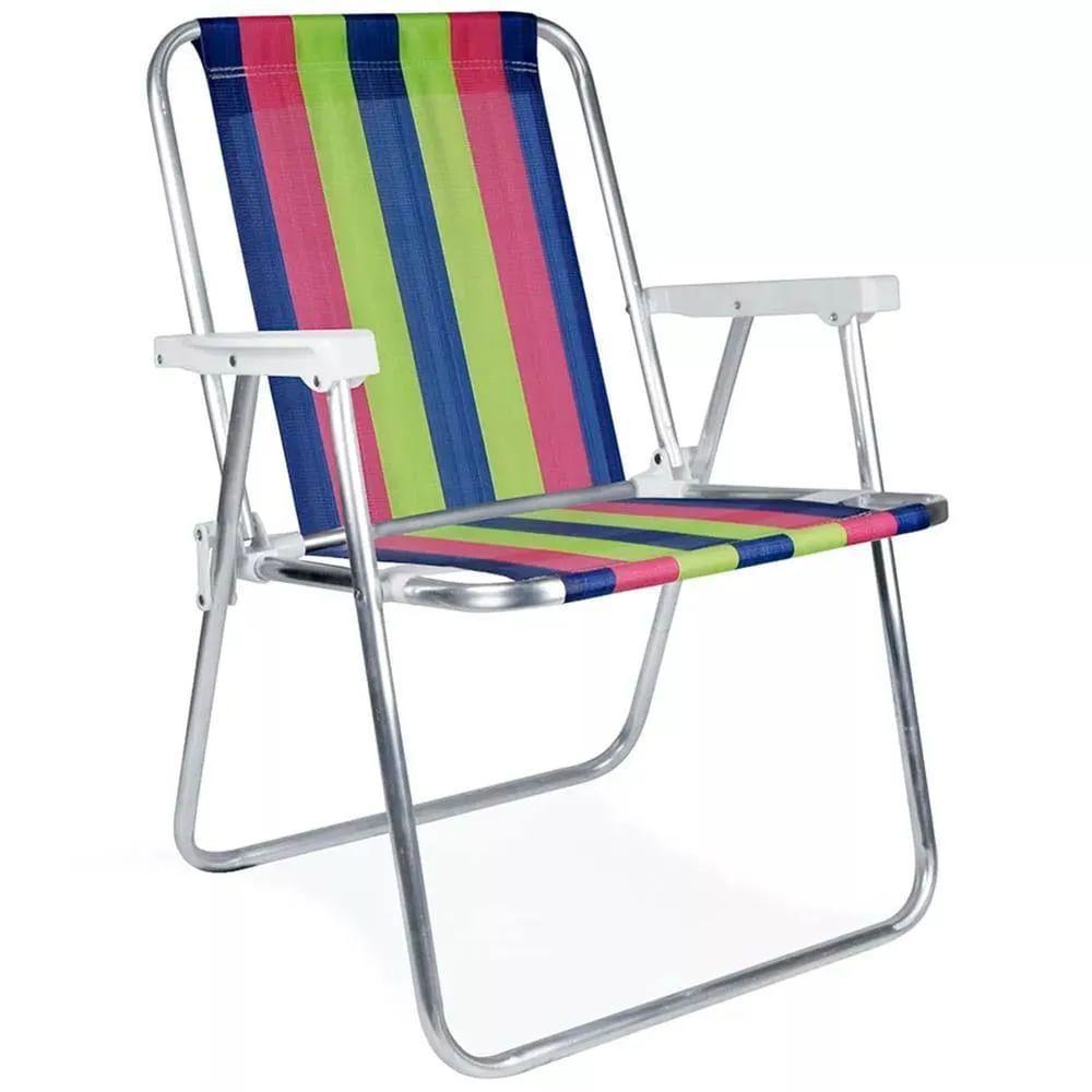 Cadeira De Praia Alta Alumínio Sortida - 2101 - Mor - 4