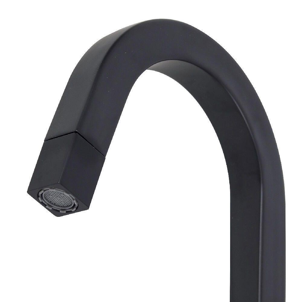 Torneira De Mesa Alta Tubo Quadrado 22mm Preto Fosco 1249 - 772205 - Stoc - 1