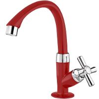 Torneira De Mesa Para Lavatório Bica Alta Móvel Cross Vermelha - 300000632 - Tigre - 1