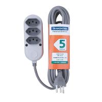 Extensão 3 Tomadas 2p+t 10a 250v 5m - 57504021 - Tramontina Extensao 3tom.2p+t 10a-250v 5mt Tramonti - 1