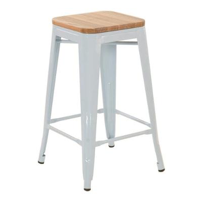 Banqueta Média Iron Tolix 66 Cm Azul Light