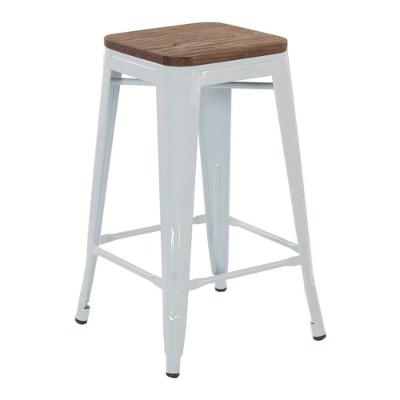 Banqueta Média Iron Tolix 66 Cm Azul Light