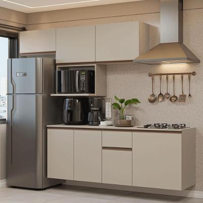Armário De Cozinha Completa 240 Cm Suspensa Nice Madesa 07 Crema