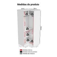 Guarda-roupa Modulado De Canto 2 Portas Branco Neo Madesa - 2