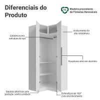 Guarda-roupa Modulado De Canto 2 Portas Branco Neo Madesa - 3