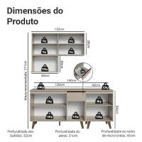 Armário De Cozinha Compacta 180 Cm Crema Nice Madesa 02 - 3