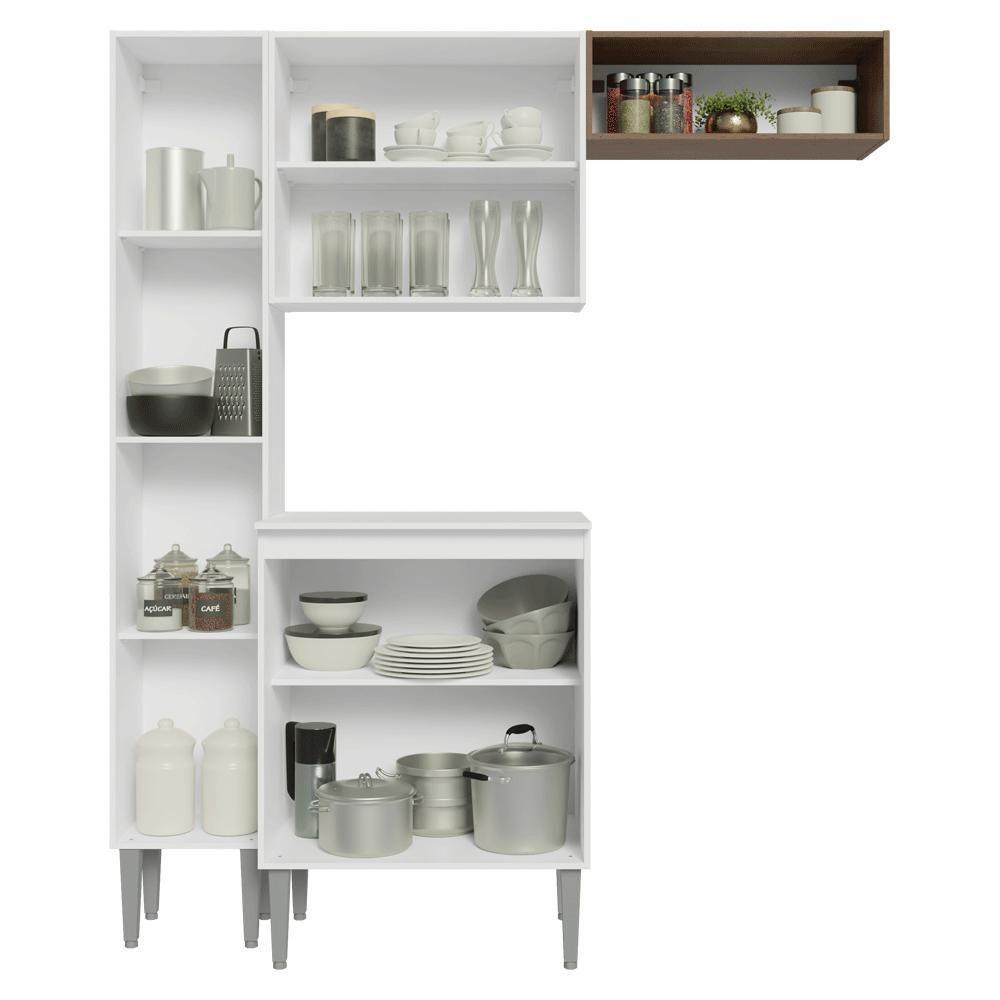 Armário De Cozinha Compacta 156 Cm Branco Emilly Madesa 01 - 5
