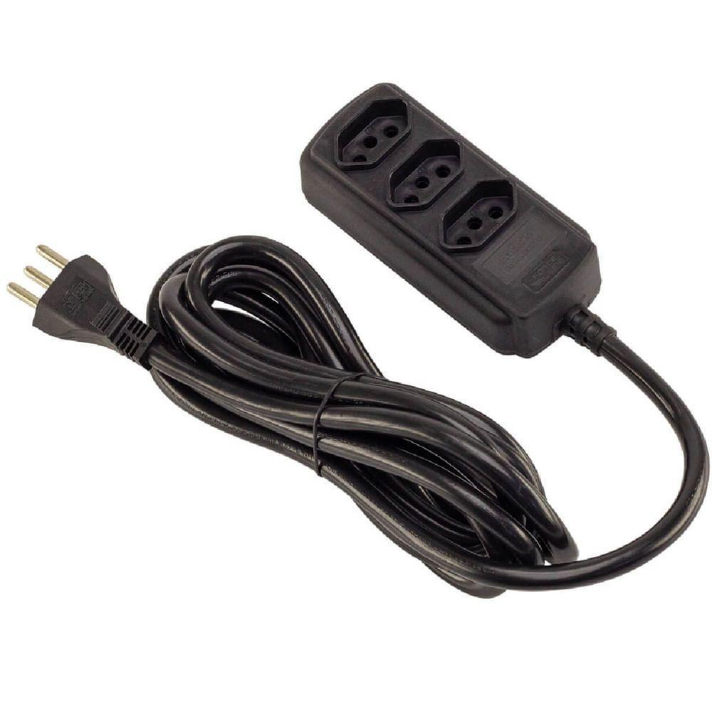 Extensão 3 Tomadas Tripolar 20 Amperes 3 Metros - 180200332 - Forceline - 1