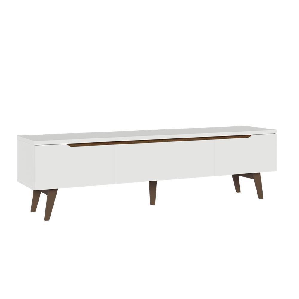 Rack Para Tv Até 80 Polegadas 180cm 2 Portas 1 Gaveta Branco-rustic Toronto Madesa - 8