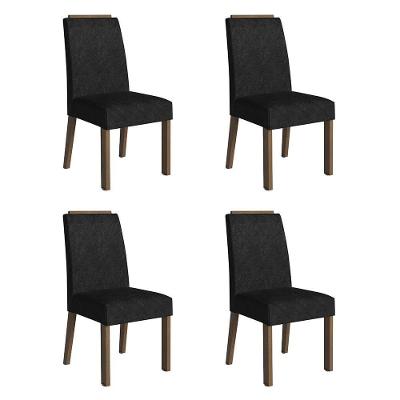 Kit 4 Cadeiras De Jantar 4255 Com Espaldar Rustic-oxford Madesa