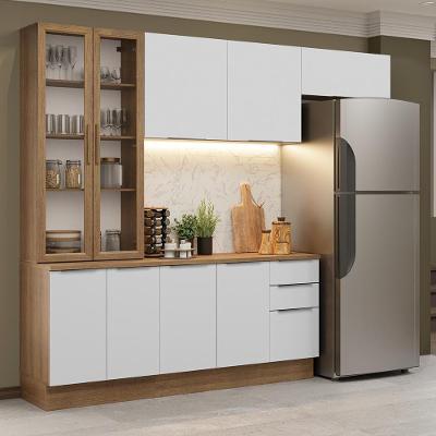Armário De Cozinha Completa 270cm Rustic/branco Stella Madesa 11