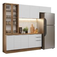 Armário De Cozinha Completa 270cm Rustic/branco Stella Madesa 11 - 2