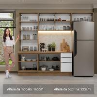 Armário De Cozinha Completa 270cm Rustic/branco Stella Madesa 11 - 5