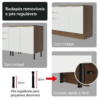 Armário De Cozinha Completa 270cm Rustic/branco Stella Madesa 11 - 9