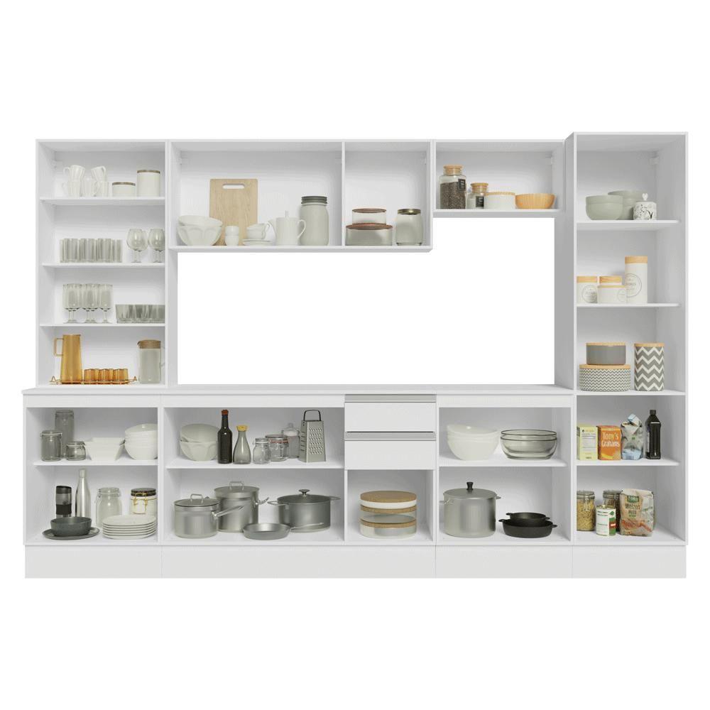 Armário De Cozinha Completa 100% Mdf 290 Cm Smart Madesa 01 Branco - 5