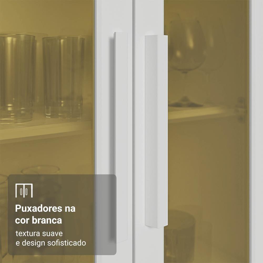 Armário De Cozinha Completa 100% Mdf 290 Cm Smart Madesa 01 Branco - 6
