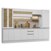 Armário De Cozinha Completa 100% Mdf 290 Cm Smart Madesa 01 Branco - 2
