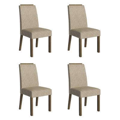 Kit 4 Cadeiras De Jantar 4255 Com Espaldar Rustic-imperial Madesa