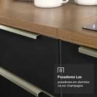 Armário De Cozinha Completa 270cm Rustic/preto Lux Madesa 04 - 6
