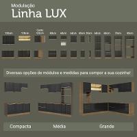 Armário De Cozinha Completa 270cm Rustic/preto Lux Madesa 04 - 10
