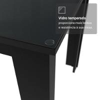 Conjunto Sala De Jantar Mesa Tampo De Vidro 6 Cadeiras Rustic/preto/silver Odara Madesa Rustic/preto/silver - 8