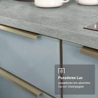 Armário De Cozinha Completa 240cm Branco/cinza Lux Madesa 08 Branco/cinza Branco/cinza - 2