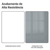 Armário De Cozinha Completa 240cm Branco/cinza Lux Madesa 08 Branco/cinza Branco/cinza - 8