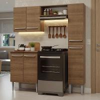 Armário De Cozinha Compacta 156 Cm Rustic Emilly Madesa 02 - 1