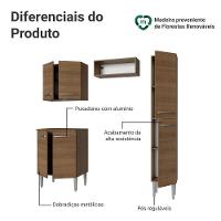 Armário De Cozinha Compacta 156 Cm Rustic Emilly Madesa 02