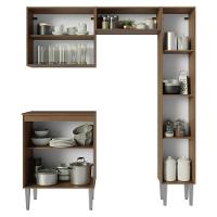 Armário De Cozinha Compacta 156 Cm Rustic Emilly Madesa 02 - 5