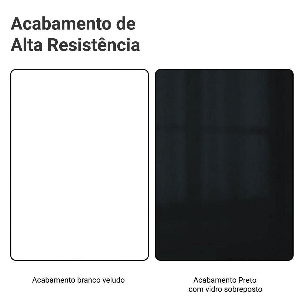Armário De Cozinha Completa 240cm Branco/preto Lux Madesa 08 Branco/preto Branco/preto - 8