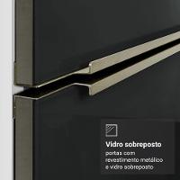 Armário De Cozinha Completa 240cm Branco/preto Lux Madesa 08 Branco/preto Branco/preto - 5